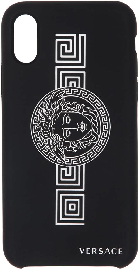 versace phone cover iphone x|Versace Black Silicone Medusa iPhone X Cover .